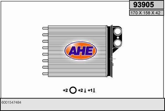 AHE 93905 - Heat Exchanger, interior heating www.avaruosad.ee