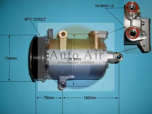 Auto Air Gloucester 14-8147 - Compressor, air conditioning www.avaruosad.ee