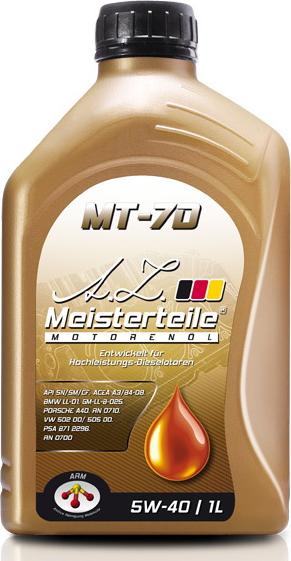A.Z. Meisterteile MT-7D 5W-40 1L - Moottoriöljy www.avaruosad.ee