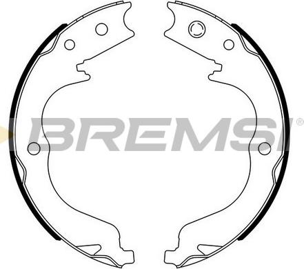 Bremsi GF0109 - Brake Shoe Set, parking brake www.avaruosad.ee