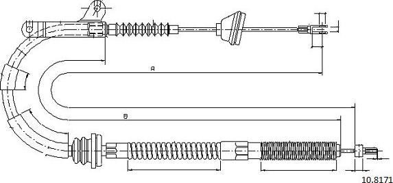 Cabor 10.8171 - Трос, стояночная тормозная система www.avaruosad.ee