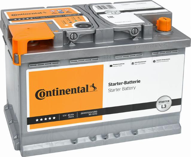 Continental 2800012023280 - Starter Battery www.avaruosad.ee