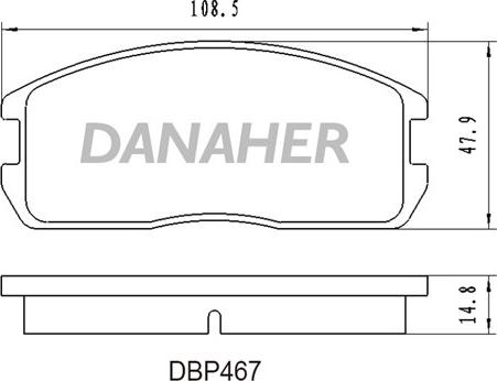 Danaher DBP467 - Brake Pad Set, disc brake www.avaruosad.ee