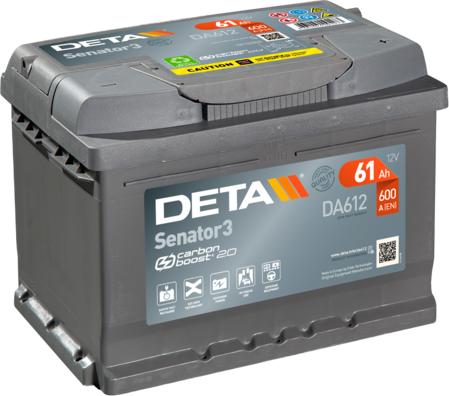 DETA DA612 - Стартерная аккумуляторная батарея, АКБ www.avaruosad.ee