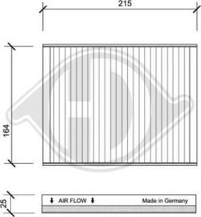 Diederichs DCI0107 - Filter,salongiõhk www.avaruosad.ee