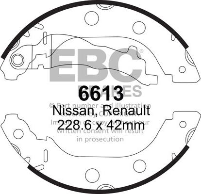 EBC Brakes 6613 - Brake Set, drum brakes www.avaruosad.ee