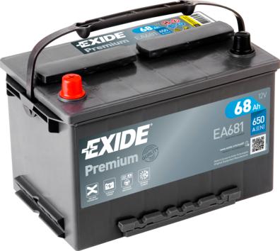 Exide _EA681 - Starter Battery www.avaruosad.ee