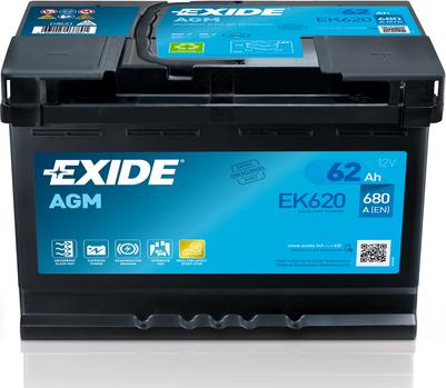 Exide EK620 - Startera akumulatoru baterija www.avaruosad.ee
