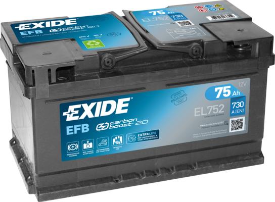 Exide EL752 - Starter Battery www.avaruosad.ee