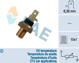 FAE 31610 - Sensor, oil temperature www.avaruosad.ee