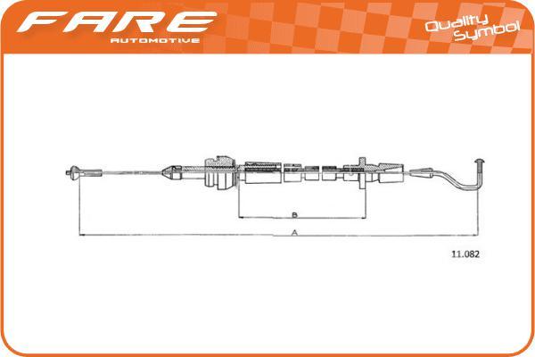 FARE-CO 25974 - Accelerator Cable www.avaruosad.ee