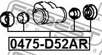 Febest 0475-D52AR - Repair Kit, wheel brake cylinder www.avaruosad.ee
