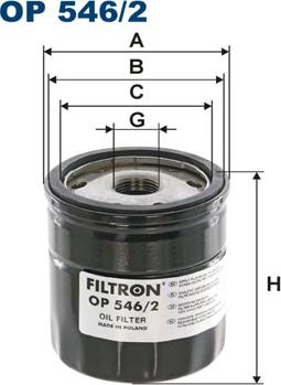 Filtron OP546/2 - Öljynsuodatin www.avaruosad.ee