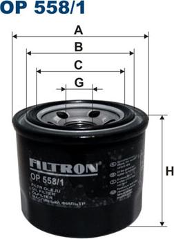 Filtron OP558/1 - Масляный фильтр www.avaruosad.ee