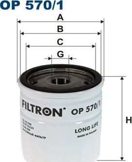 Filtron OP570/1 - Масляный фильтр www.avaruosad.ee