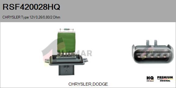 FLAMAR RSF420028HQ
 - Resistor, interior blower www.avaruosad.ee