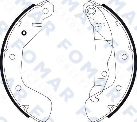 FOMAR Friction FO 9102 - Brake Set, drum brakes www.avaruosad.ee