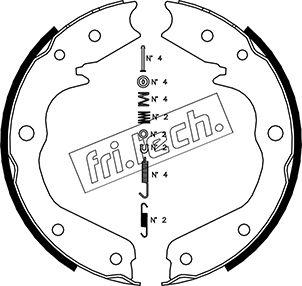 Fri.Tech. 1073.173K - Комплект тормозов, ручник, парковка www.avaruosad.ee