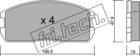 Fri.Tech. 247.0 - Brake Pad Set, disc brake www.avaruosad.ee