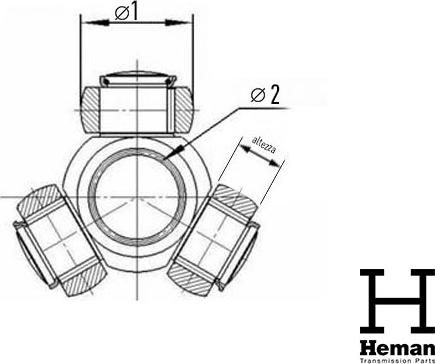 HEMAN TR50025 - Tripod Hub, Drive shaft www.avaruosad.ee