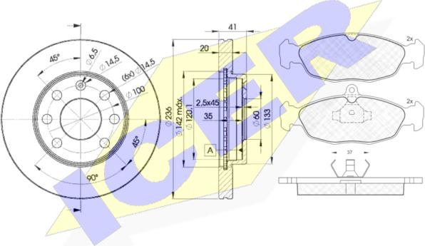 Icer 30858-1440 - Комплект, дисковый тормозной механизм www.avaruosad.ee