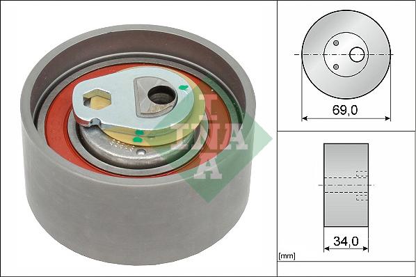INA 531 0505 10 - Tensioner Pulley, timing belt www.avaruosad.ee