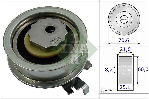 INA 531 0882 10 - Tensioner Pulley, timing belt www.avaruosad.ee