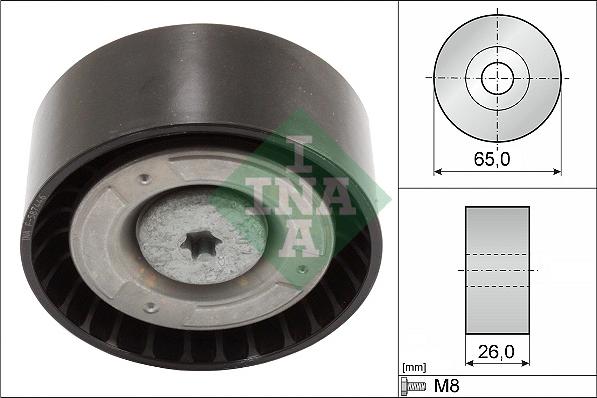 INA 532 0571 10 - Deflection/Guide Pulley, v-ribbed belt www.avaruosad.ee