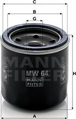 Mann-Filter MW 64 - Öljynsuodatin www.avaruosad.ee