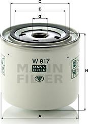 Mann-Filter W 917 - Eļļas filtrs www.avaruosad.ee