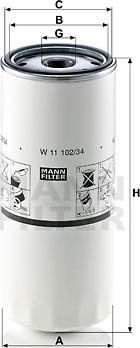 Mann-Filter W 11 102/34 - Масляный фильтр www.avaruosad.ee