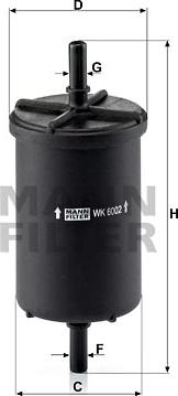 Mann-Filter WK 6002 - Fuel filter www.avaruosad.ee
