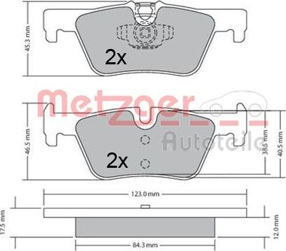 Metzger 1170368 - Brake Pad Set, disc brake www.avaruosad.ee