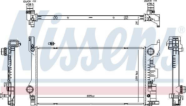 Nissens 606565 - Radiators, Motora dzesēšanas sistēma www.avaruosad.ee