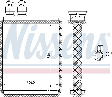 Nissens 72986 - Heat Exchanger, interior heating www.avaruosad.ee