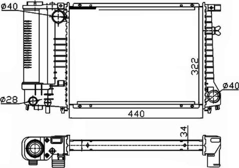 NRF 53426A - Radiator, engine cooling www.avaruosad.ee