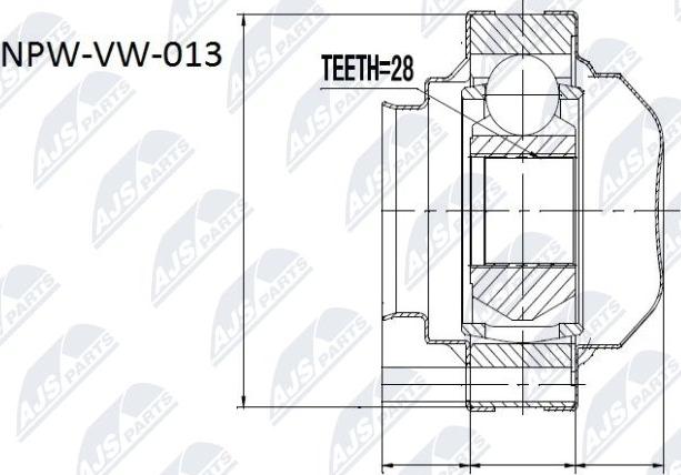 NTY NPW-VW-013 - Joint Kit, drive shaft www.avaruosad.ee