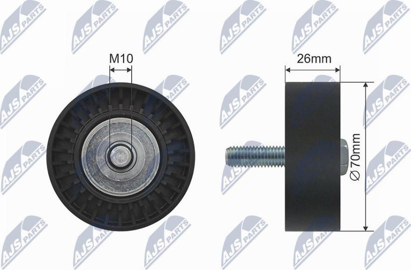 NTY RNK-FT-006 - Deflection/Guide Pulley, v-ribbed belt www.avaruosad.ee
