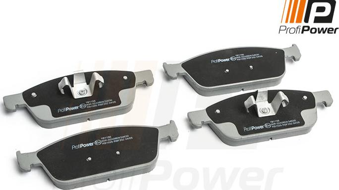 ProfiPower 1B1156 - Brake Pad Set, disc brake www.avaruosad.ee