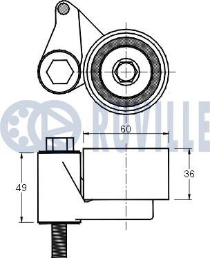 Ruville 541869 - Tensioner Pulley, timing belt www.avaruosad.ee