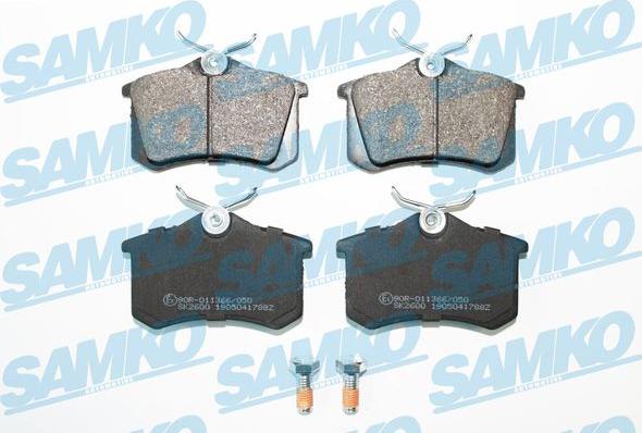 Samko 5SP1788 - Brake Pad Set, disc brake www.avaruosad.ee