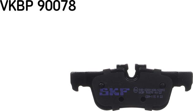 SKF VKBP 90078 - Brake Pad Set, disc brake www.avaruosad.ee