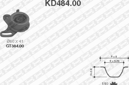 SNR KD484.00 - Timing Belt Set www.avaruosad.ee