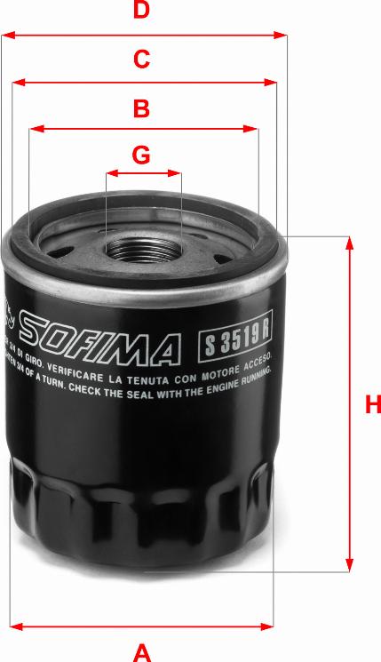 Sofima S 3519 R - Oil Filter www.avaruosad.ee