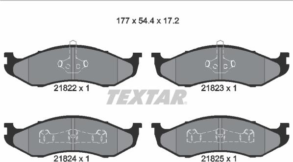 Textar 2182202 - Brake Pad Set, disc brake www.avaruosad.ee