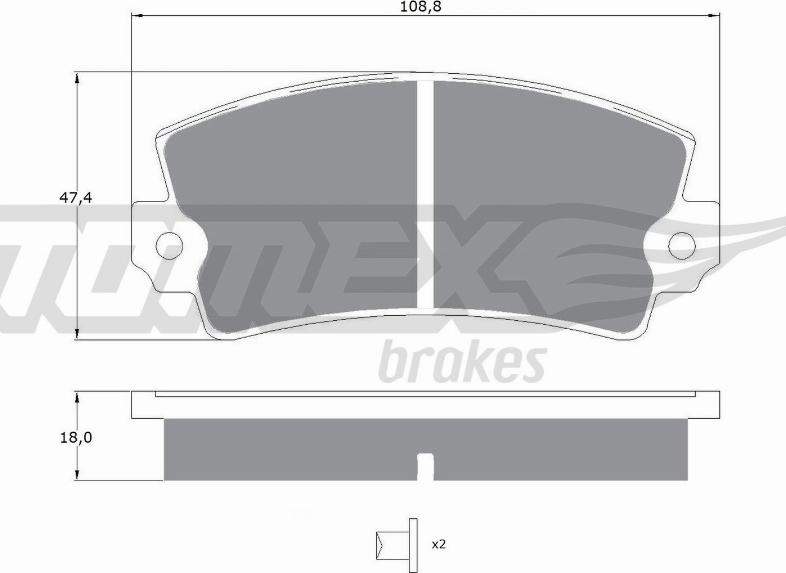 TOMEX brakes TX 10-434 - Brake Pad Set, disc brake www.avaruosad.ee