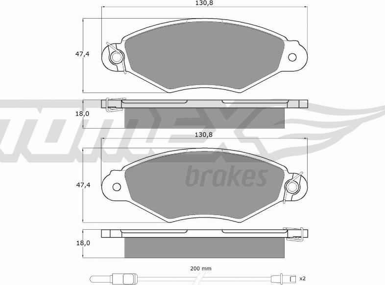TOMEX brakes TX 11-751 - Brake Pad Set, disc brake www.avaruosad.ee