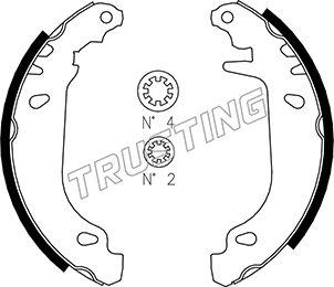 Trusting 088.216 - Brake Set, drum brakes www.avaruosad.ee