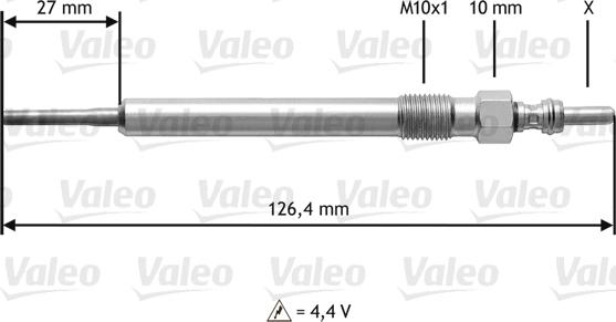 Valeo 345 183 - Glow Plug www.avaruosad.ee