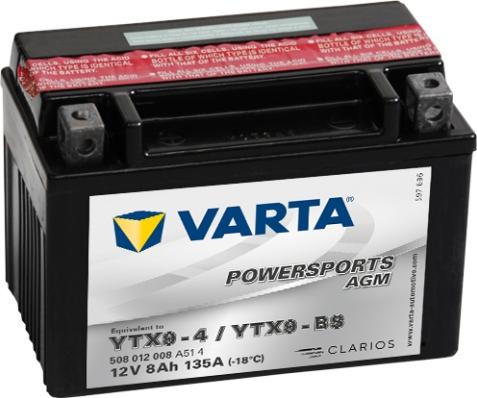 Varta 508012008A514 - Стартерная аккумуляторная батарея, АКБ www.avaruosad.ee